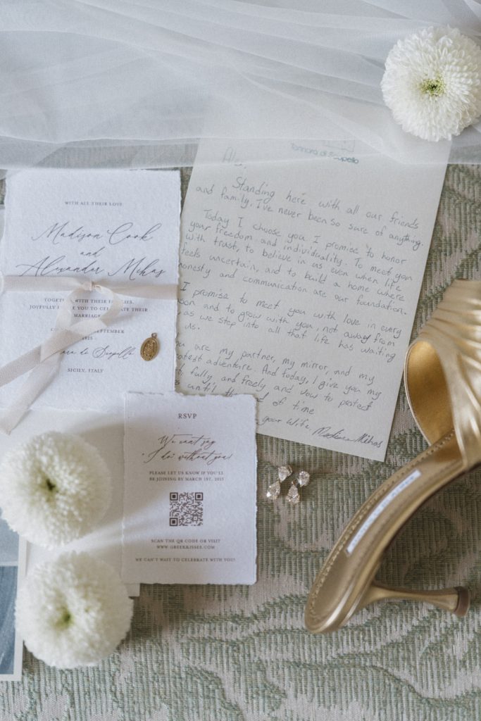 Papeterie bei Hochzeit Tonnara Di Scopello Sizilien