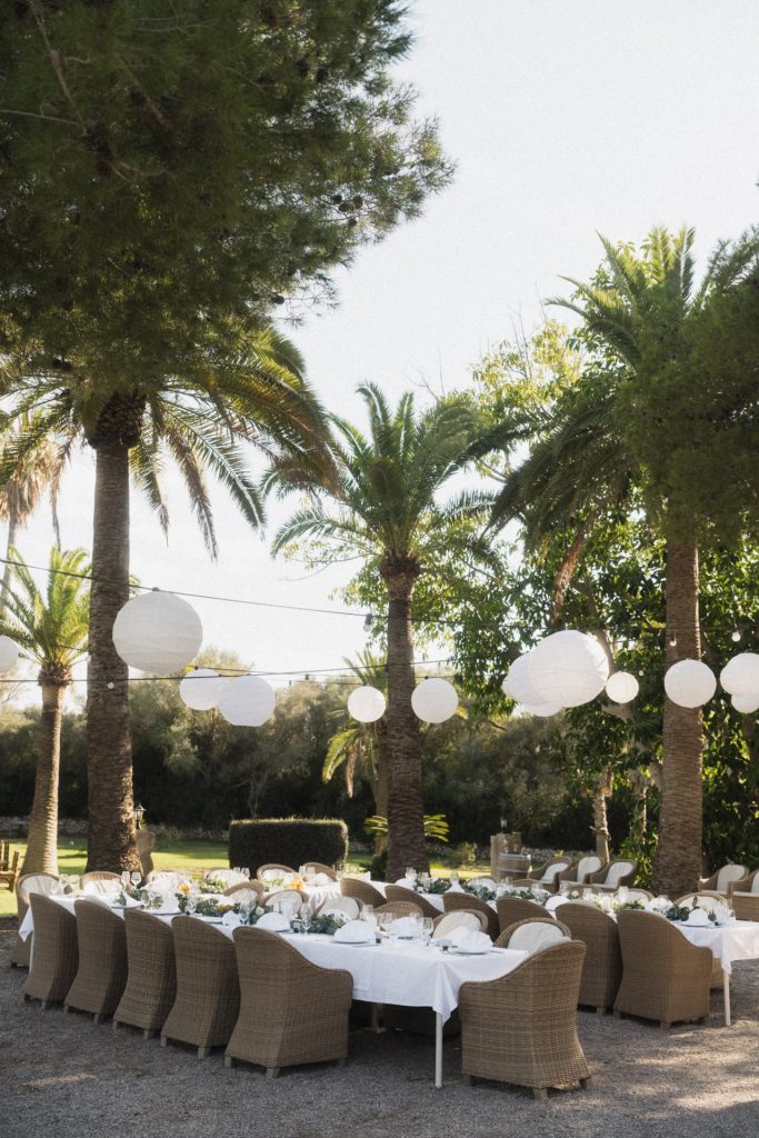 Hochzeitsdinner in der Finca Predio Son Serra Mallorca